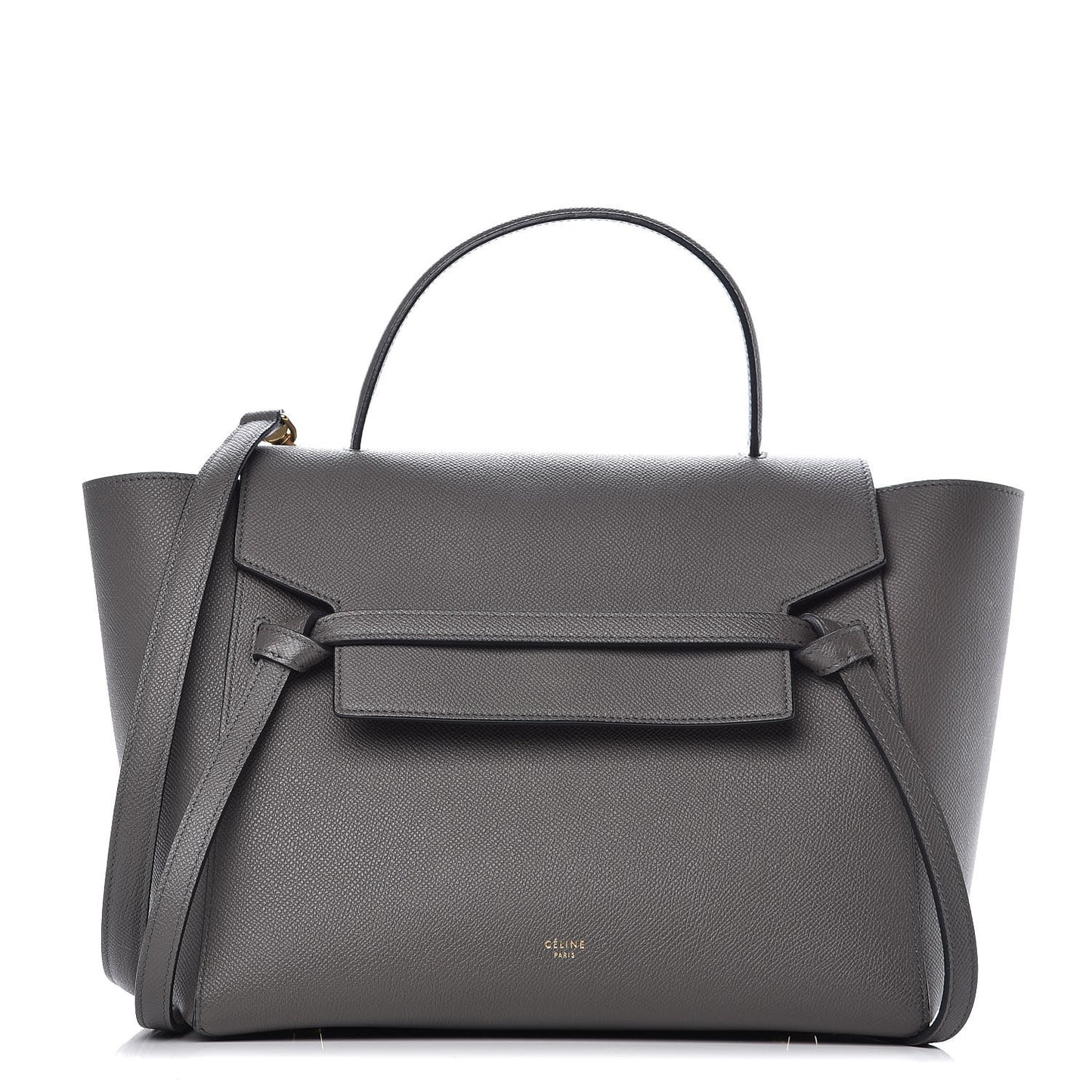 Grained Calfskin Mini Belt Bag Grey