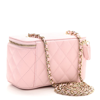 Chanel Caviar Quilted Small Vanity Case With Chain Light Pink 3 of 12