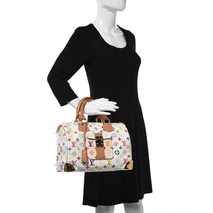 Louis Vuitton Monogram Multicolor Speedy 30 White 2 of 13