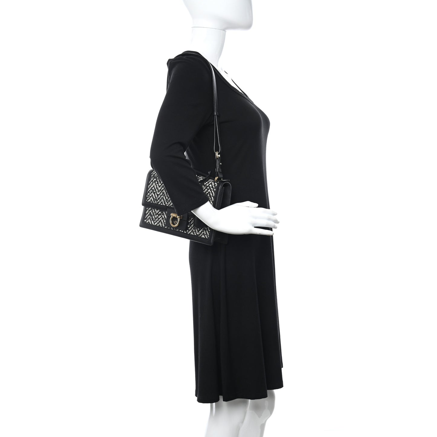 Tweed Aileen Bag Black White