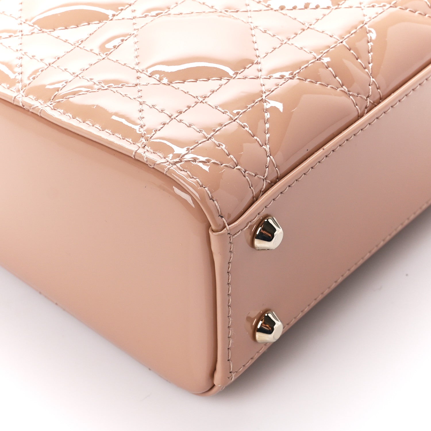 Christian Dior Patent Cannage Mini Lady Dior Light Pink 9 of 11