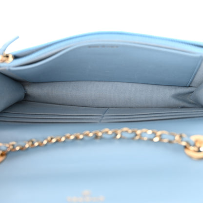 Chanel Lambskin Quilted Trendy CC Wallet On Chain WOC Light Blue 5 of 13