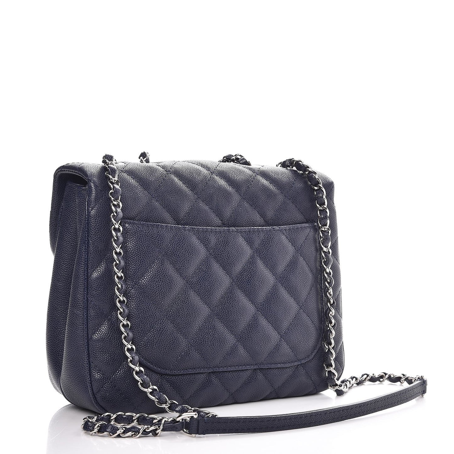 Caviar Quilted Medium Urban Companion Flap Navy