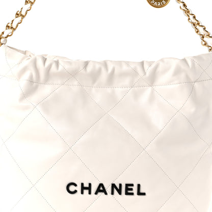 Chanel Calfskin Quilted Small Chanel 22 White 9 of 12