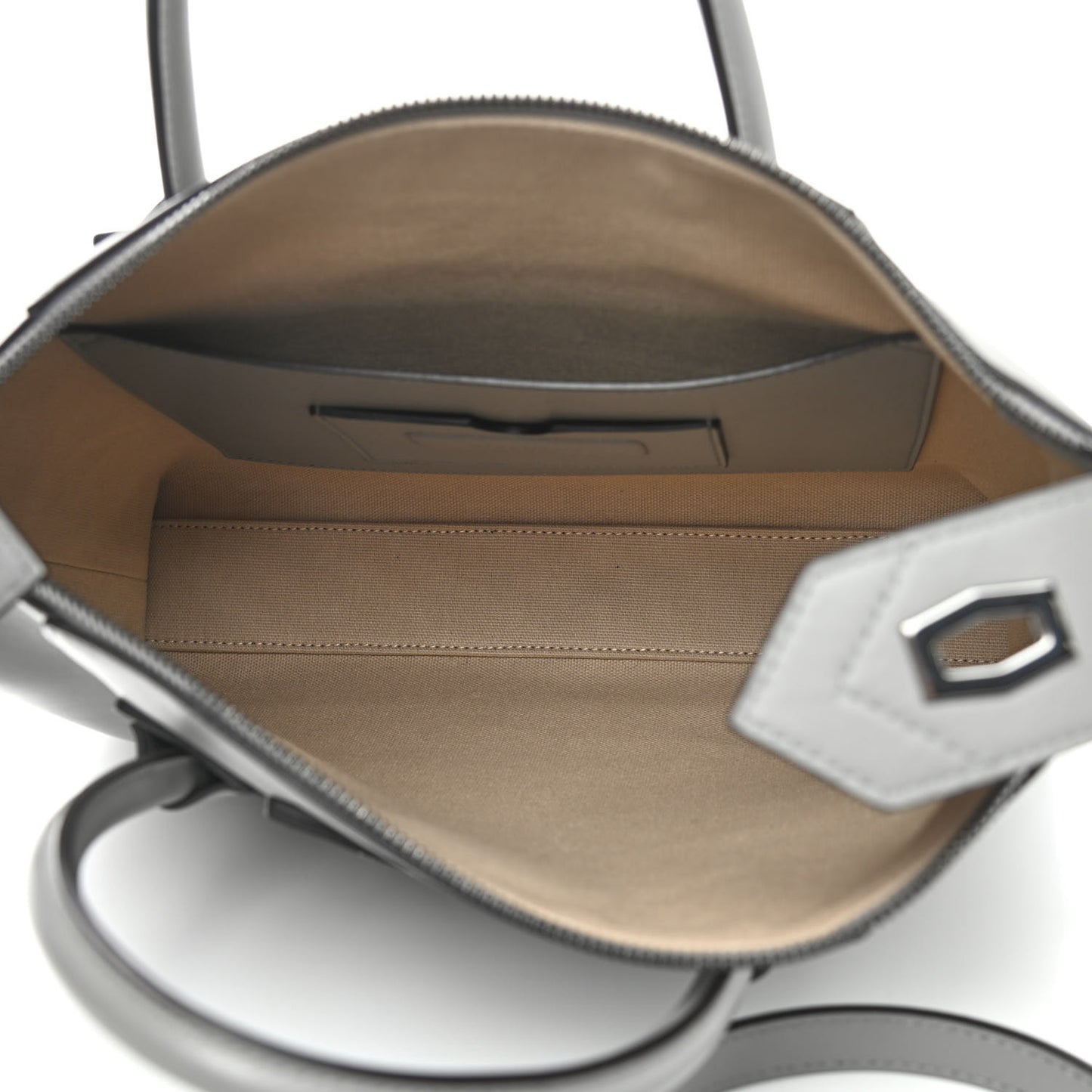 Calfskin Small Soft Antigona Pearl Grey