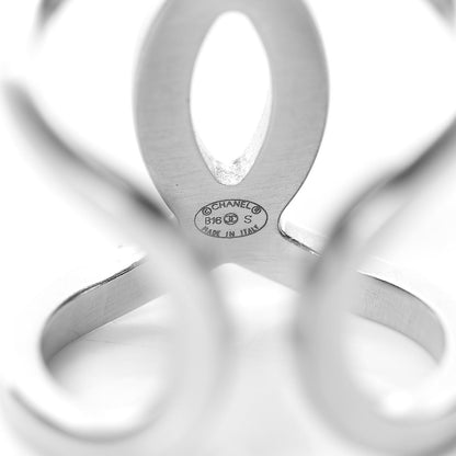 Chanel Metal CC Ring 6.75 Silver 5 of 6