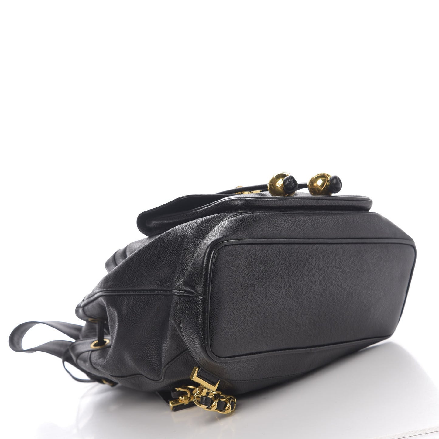 Caviar Drawstring Backpack Bag Black
