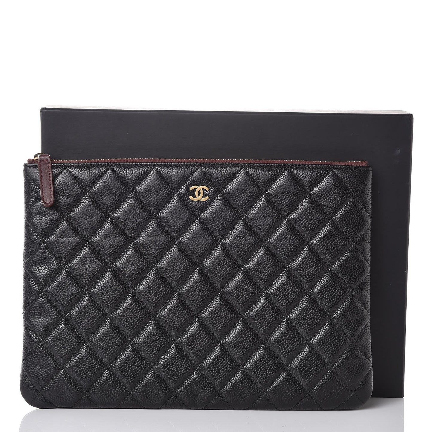 Caviar Quilted Medium Cosmetic Case Black