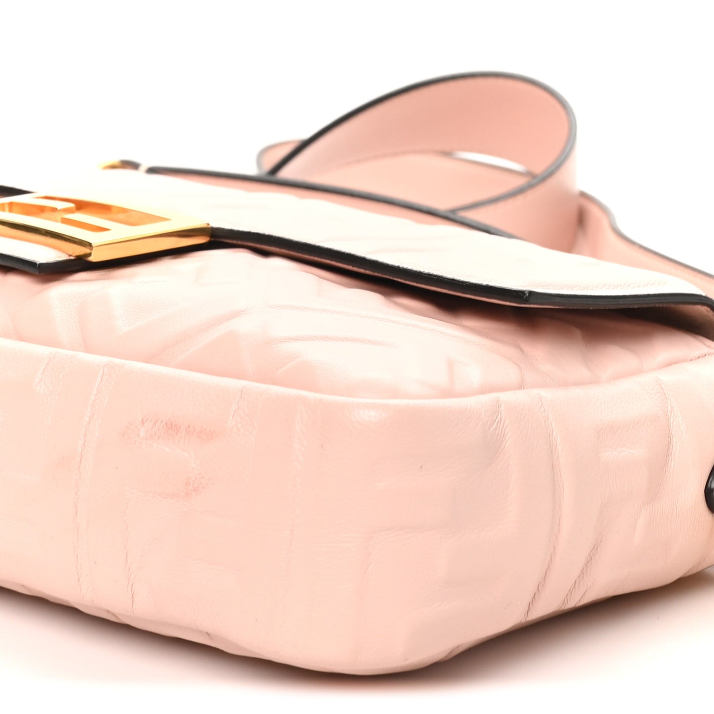 Nappa FF 1974 Embossed Baguette Baby Pink