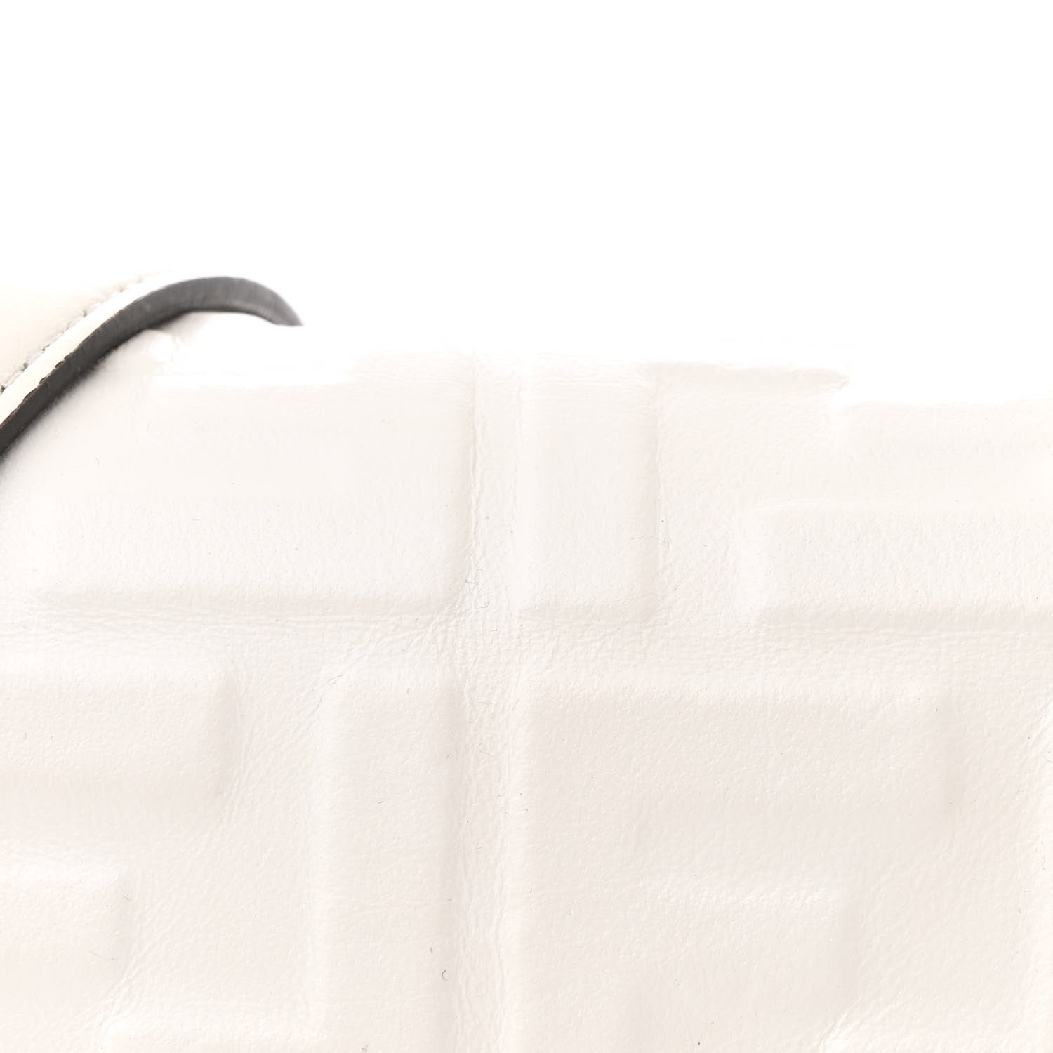 Fendi Nappa FF 1974 Embossed Baguette White 8 of 13