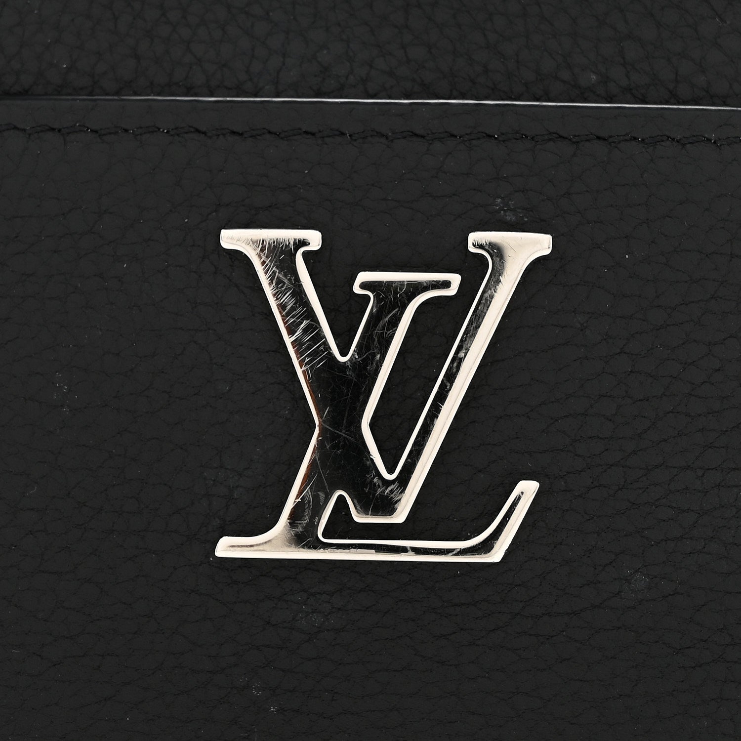 Louis Vuitton Calfskin Lockme Zippy Coin Purse Black 8 of 8
