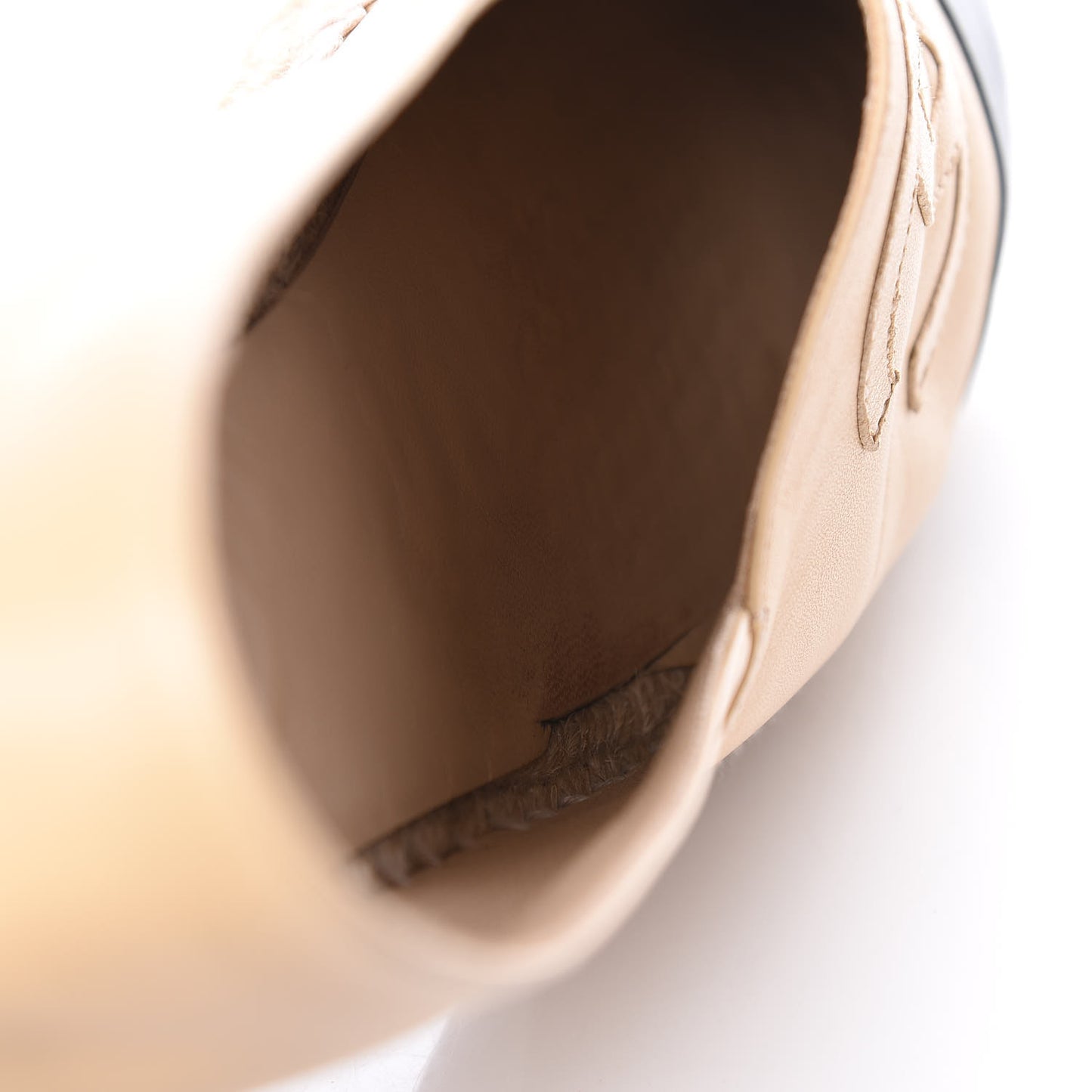 Lambskin CC Espadrilles 42 Beige Black