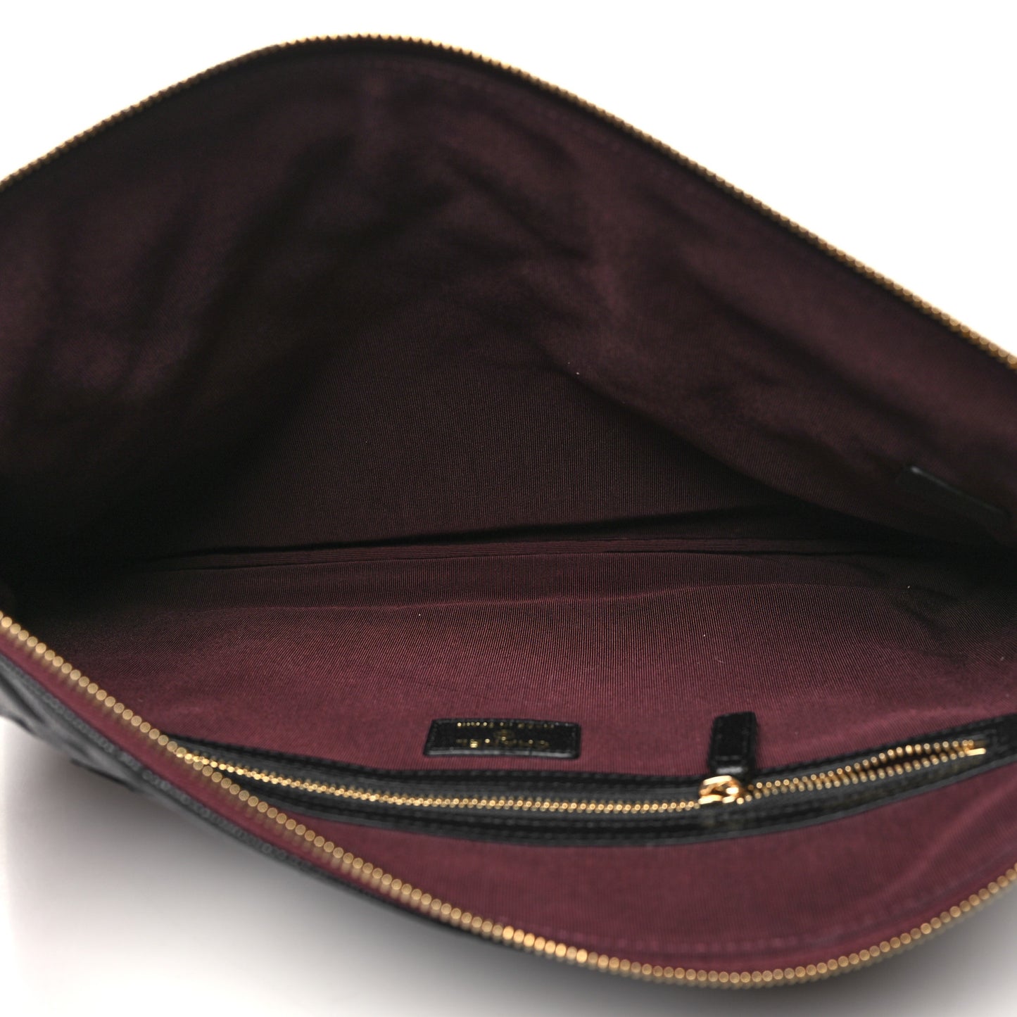 Caviar Quilted Large Cosmetic Case Black