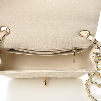 Chanel Caviar Quilted Mini Square Flap White 7 of 10