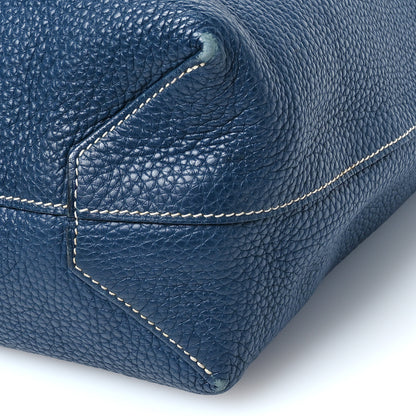 Hermes Taurillon Clemence Double Sens 45 Reversible Tote Iris Bleu De Malte 14 of 15