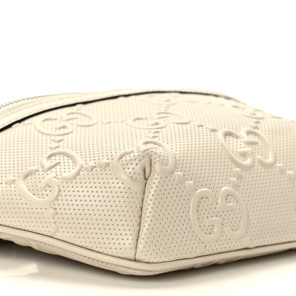 Gucci Calfskin GG Tennis Embossed Belt Bag Mystic White 9 of 10
