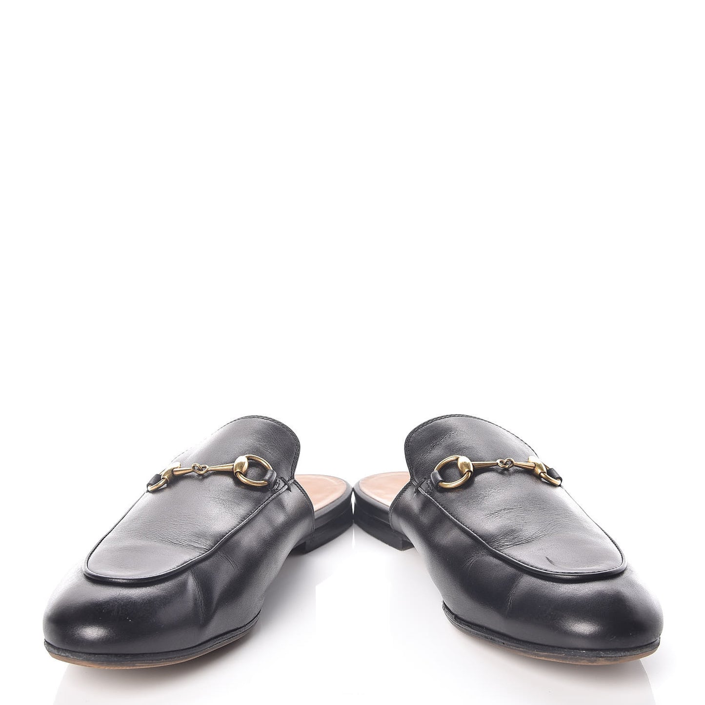 Calfskin Womens Princetown Slippers 38.5 Black