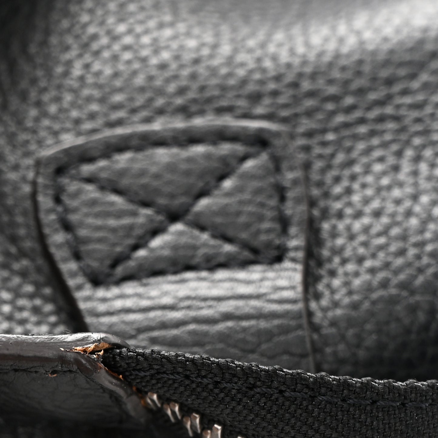 Drummed Calfskin Mini Luggage Black