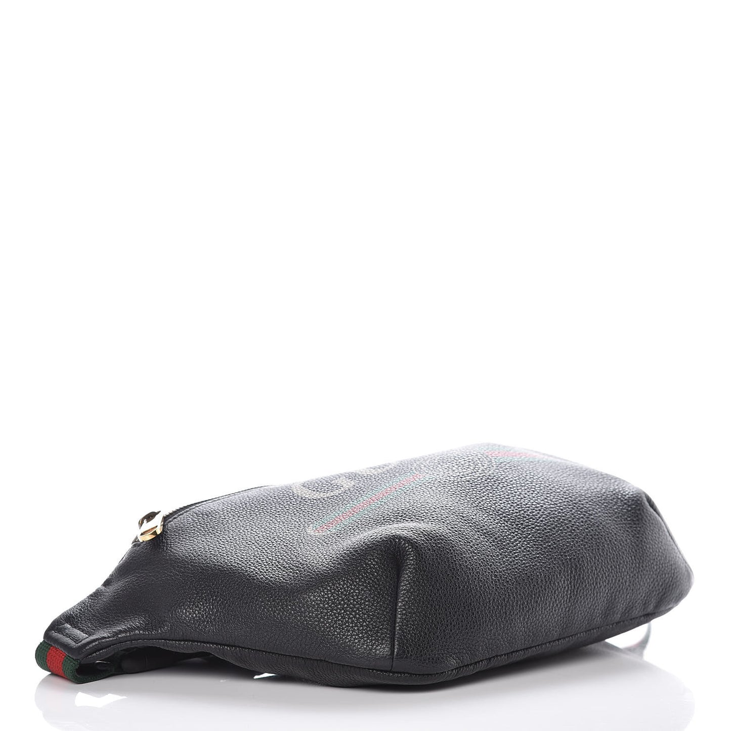 Grained Calfskin Logo Belt Bag Black