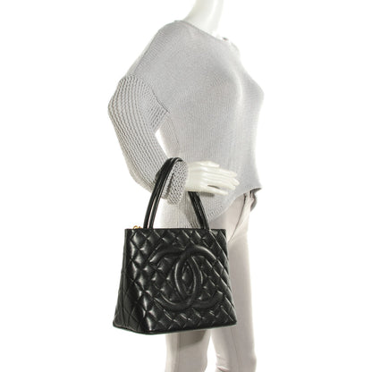 Chanel Caviar Quilted Medallion Tote Black 2 of 7