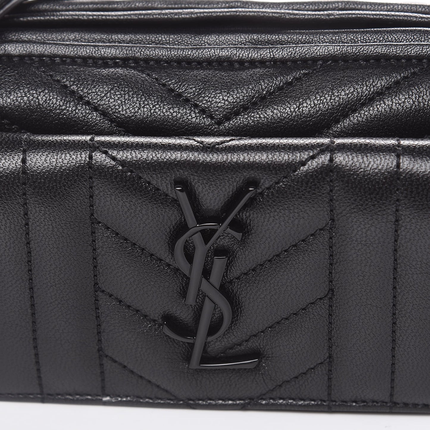 Lambskin Matelasse Monogram East West Rider Bag Black