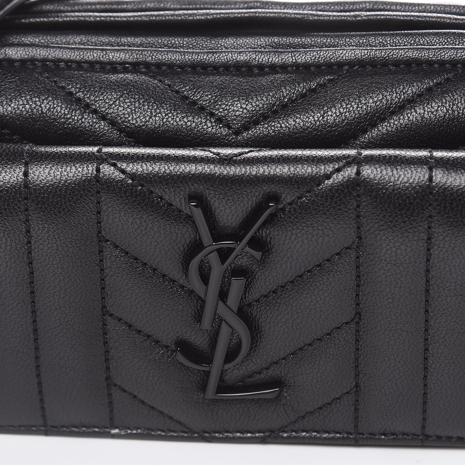 Saint Laurent Lambskin Matelasse Monogram East West Rider Bag Black 10 of 11