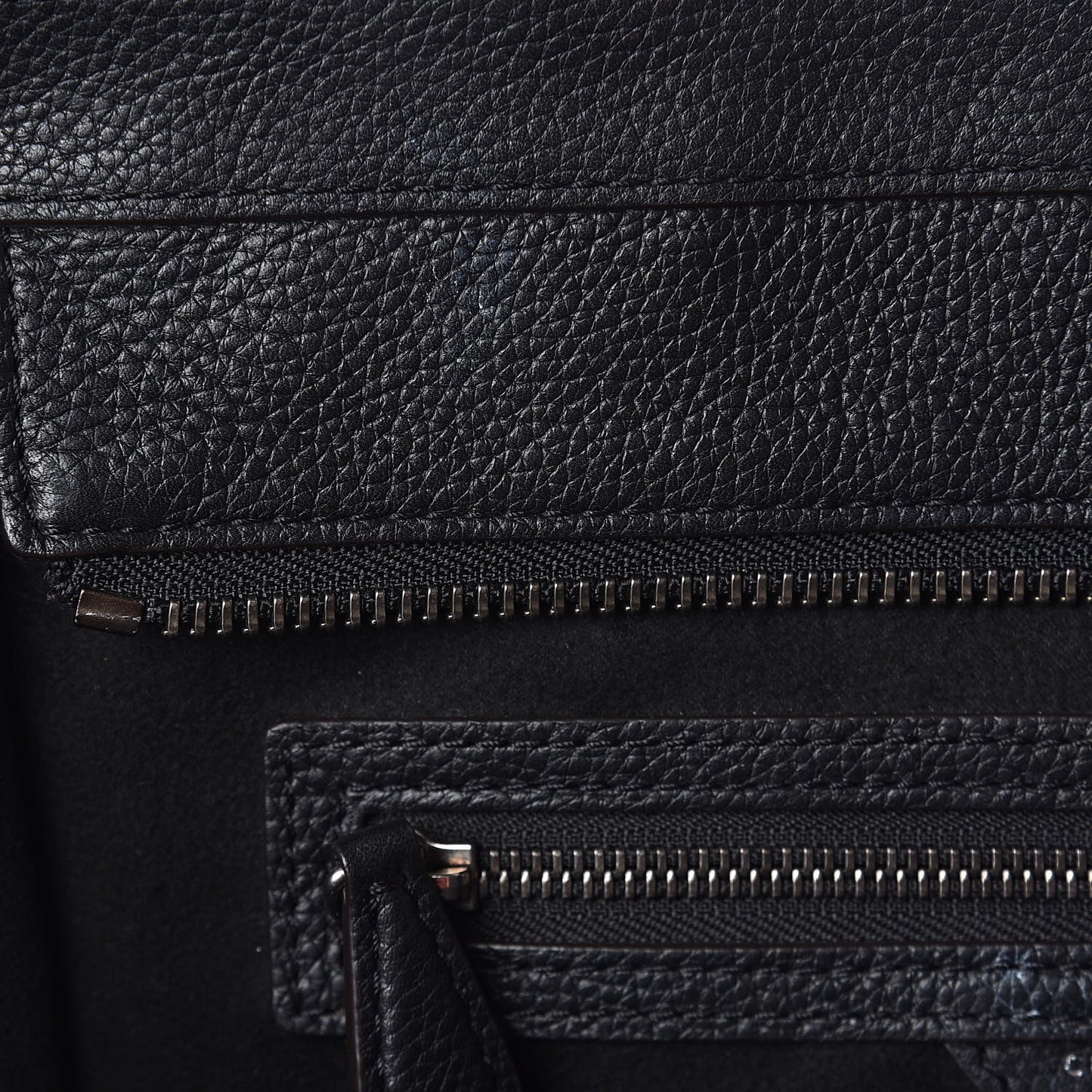 Drummed Calfskin Mini Luggage Black