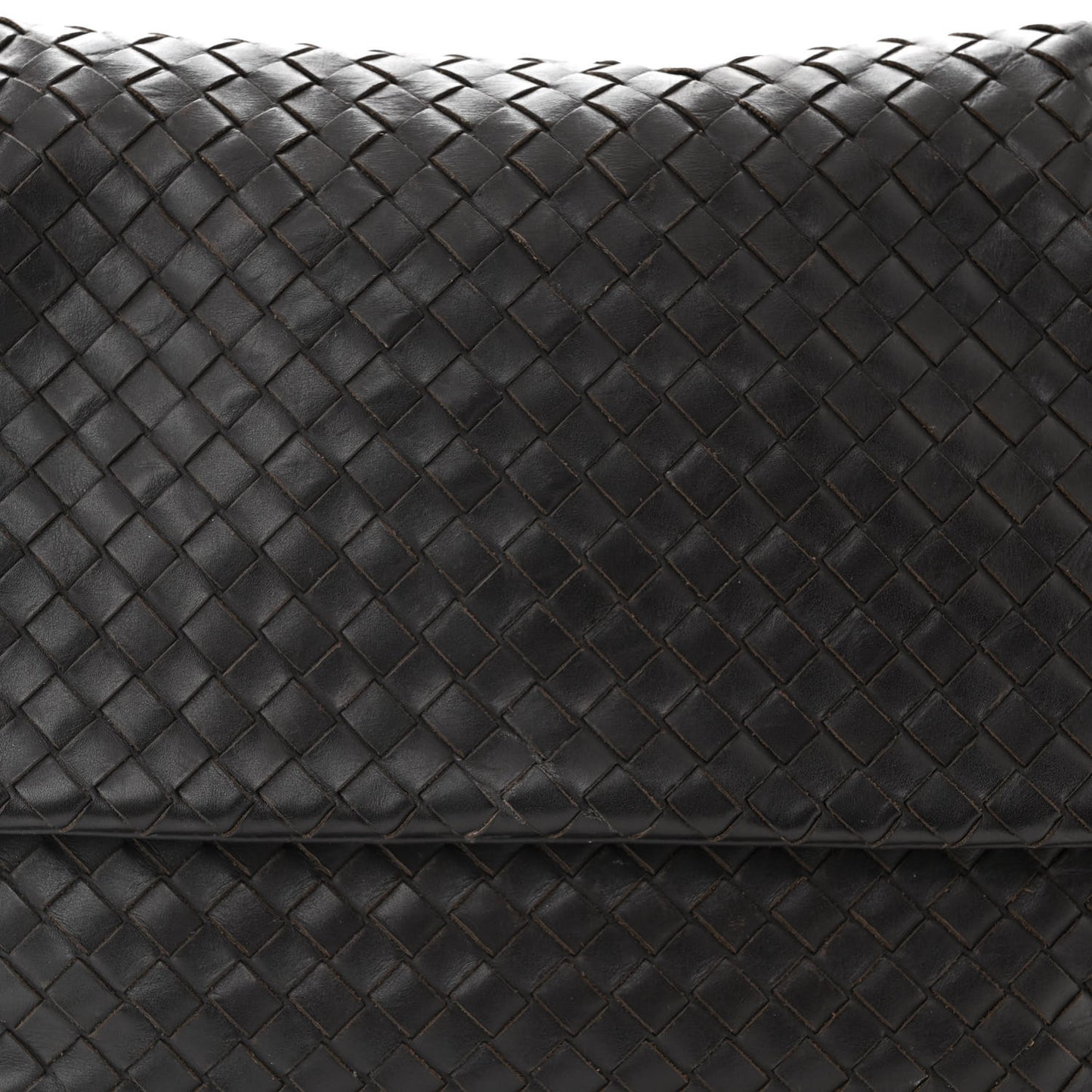 Nappa Intrecciato Flap Shoulder Bag Ebano