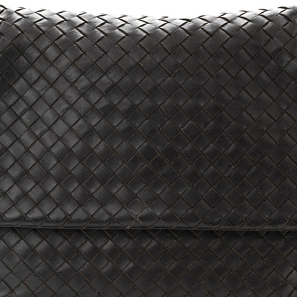 Bottega Veneta Nappa Intrecciato Flap Shoulder Bag Ebano 8 of 12