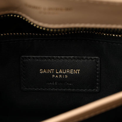 Saint Laurent Calfskin Y Quilted Monogram Toy Loulou Crossbody Bag Dark Beige 6 of 10