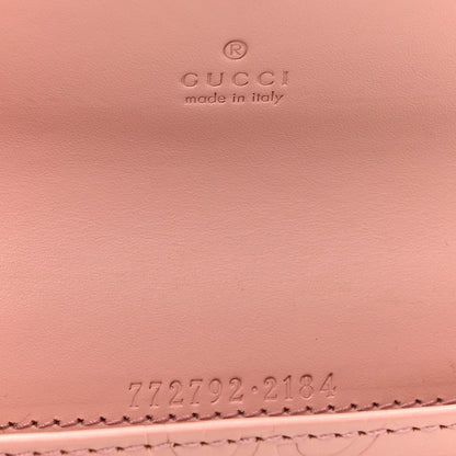 Gucci Calfskin Jumbo GG Embossed Snap Wallet Soft Pink 6 of 11