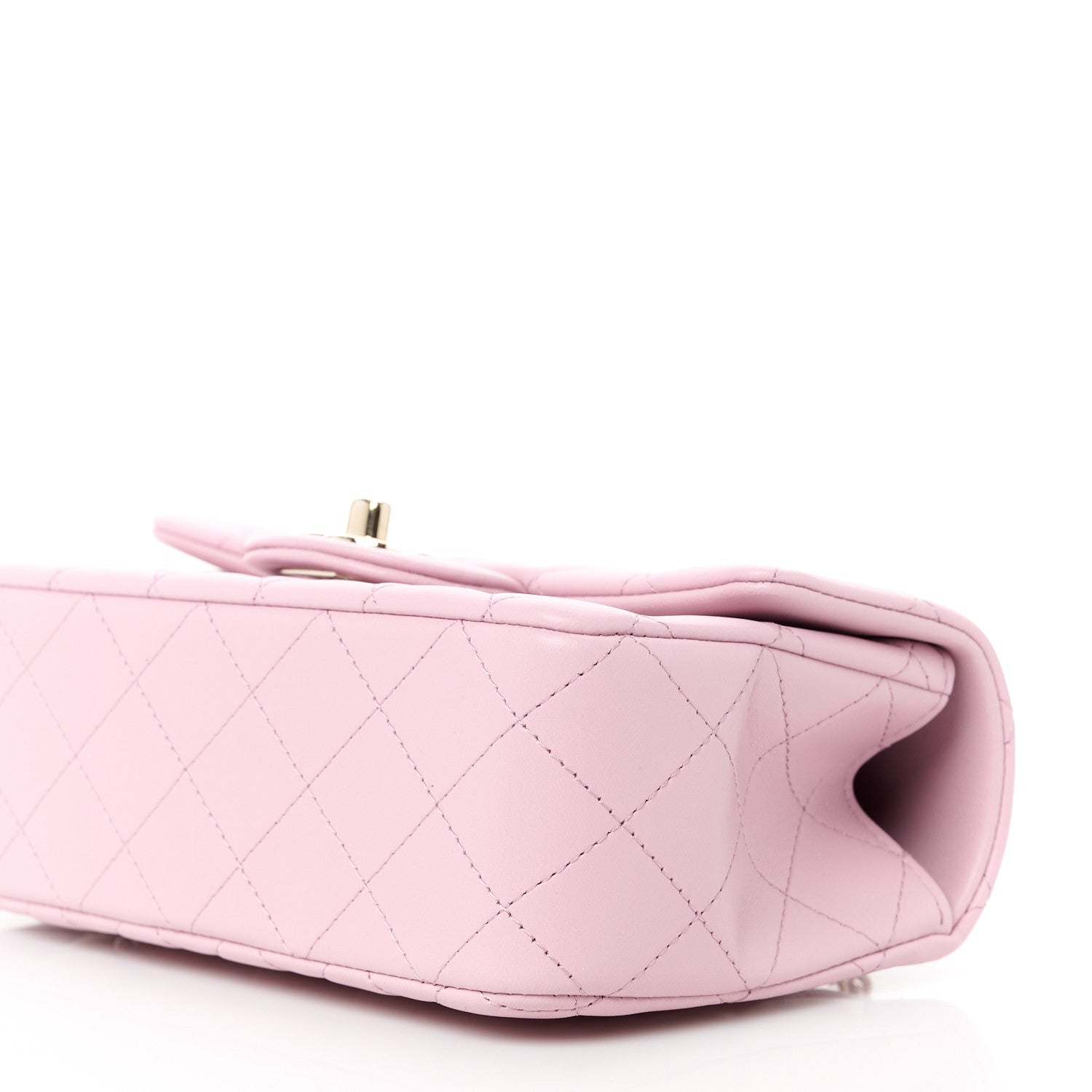 Chanel Lambskin Quilted Mini Top Handle Rectangular Flap Pink 11 of 12