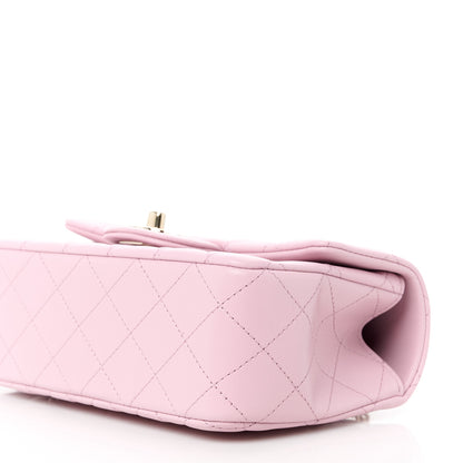 Chanel Lambskin Quilted Mini Top Handle Rectangular Flap Pink 11 of 12