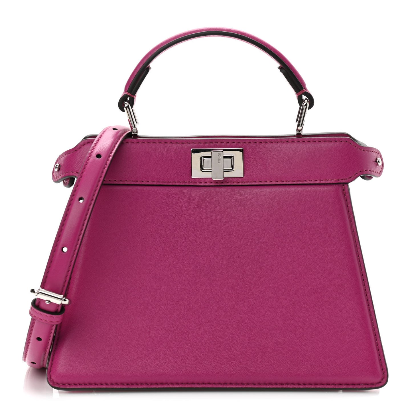 Shiny Nappa Petite Peekaboo I SEE U Satchel Magenta