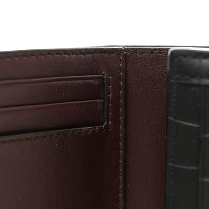 Mulberry Crocodile Embossed Calfskin Small French Continental Wallet Black 7 of 9