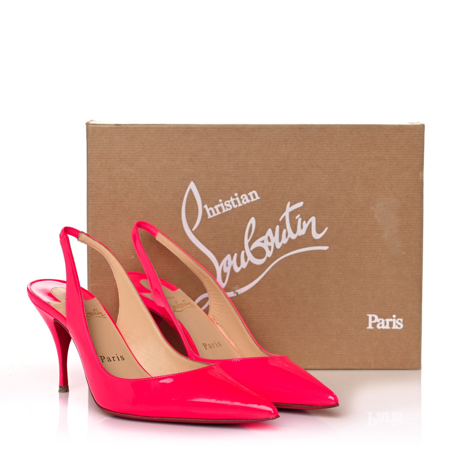 Patent Clare Sling 80 Pumps 36 Fluo Rose