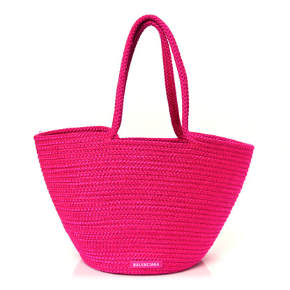 Balenciaga BOTTEGA VENETA Raffia Large Ibiza Basket Bag  Lipstick Pink 1 of 14