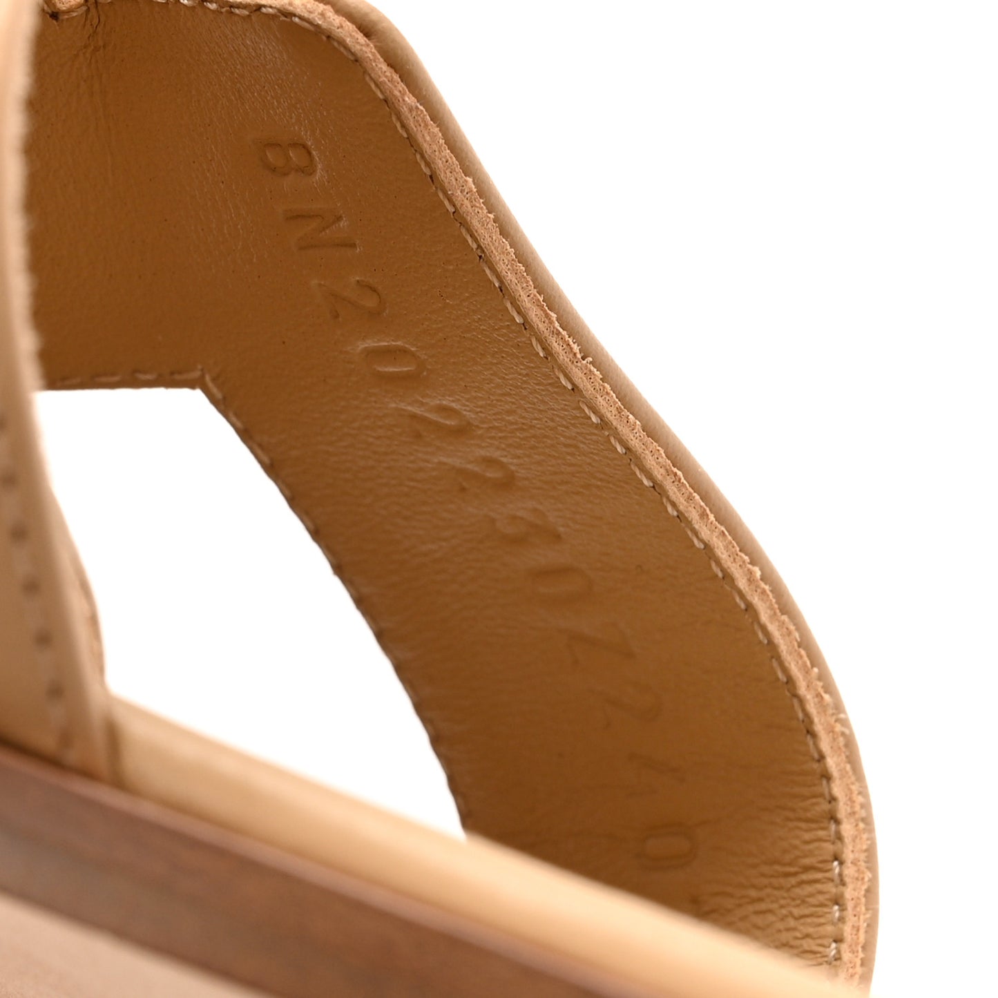 Calfskin Oran Sandals 40 Beige Albinos