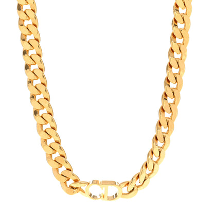 Christian Dior Metal Danseuse Etoile Chain Choker Necklace Gold 1 of 6