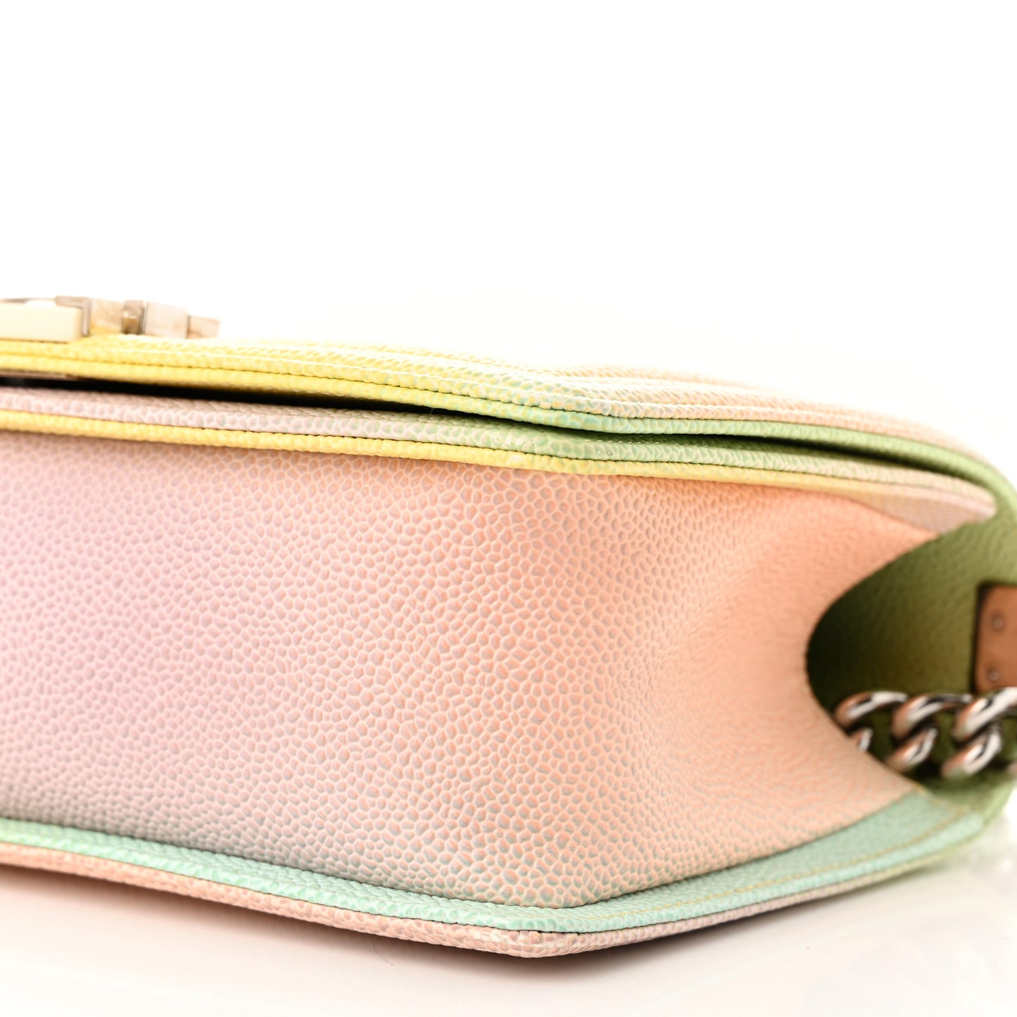 Caviar Quilted Medium Cuba Rainbow Boy Flap Pink Multicolor