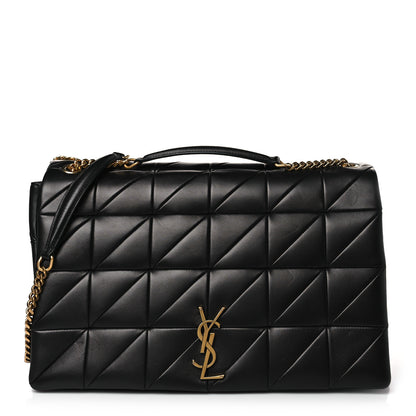 Saint Laurent Lambskin Matelasse Monogram Oversized Jamie Black 1 of 9
