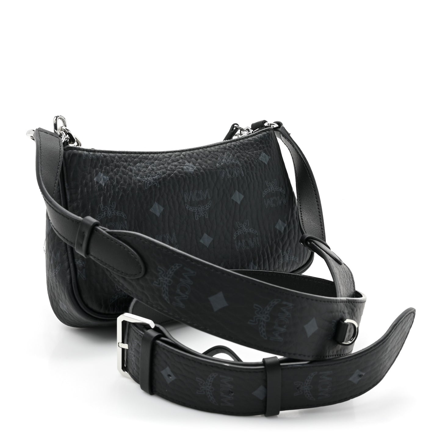 Visetos Aren Essential Multi Pochette Black White Cognac