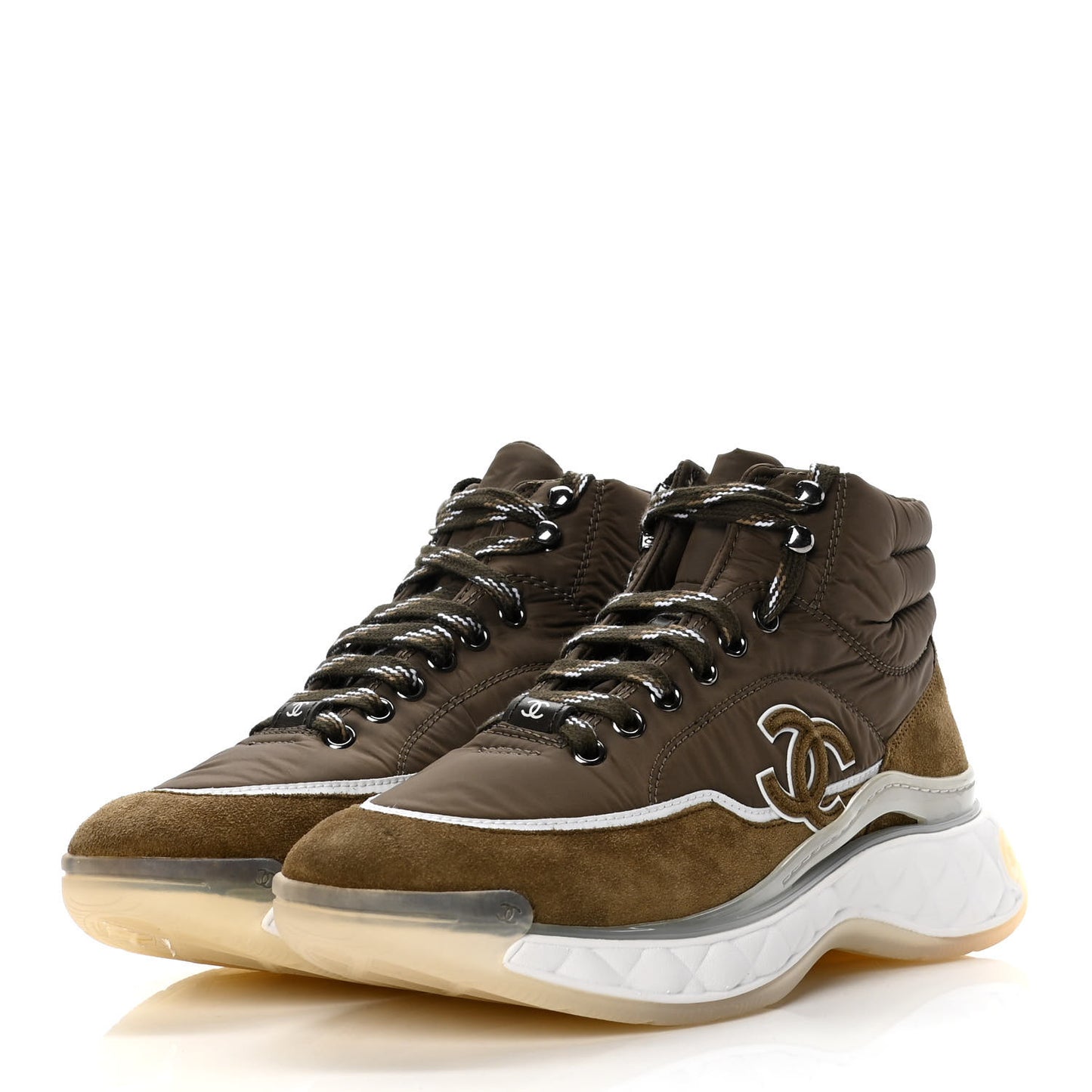 Fabric Suede Womens CC Sneakers 37.5 Dark Green