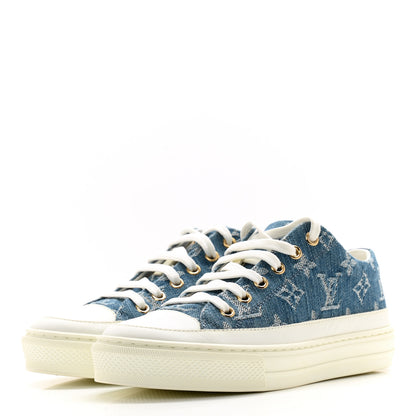 Louis Vuitton Denim Monogram Stellar Sneakers 35 Bleu 3 of 9