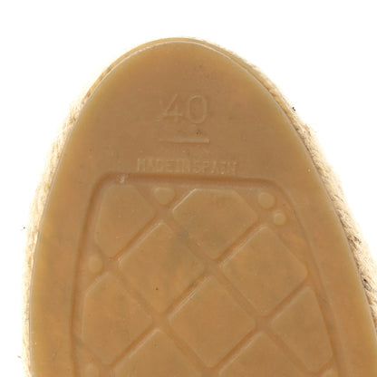 Chanel Tweed Lambskin CC Espadrilles 40 Ivory Grey Black 6 of 11