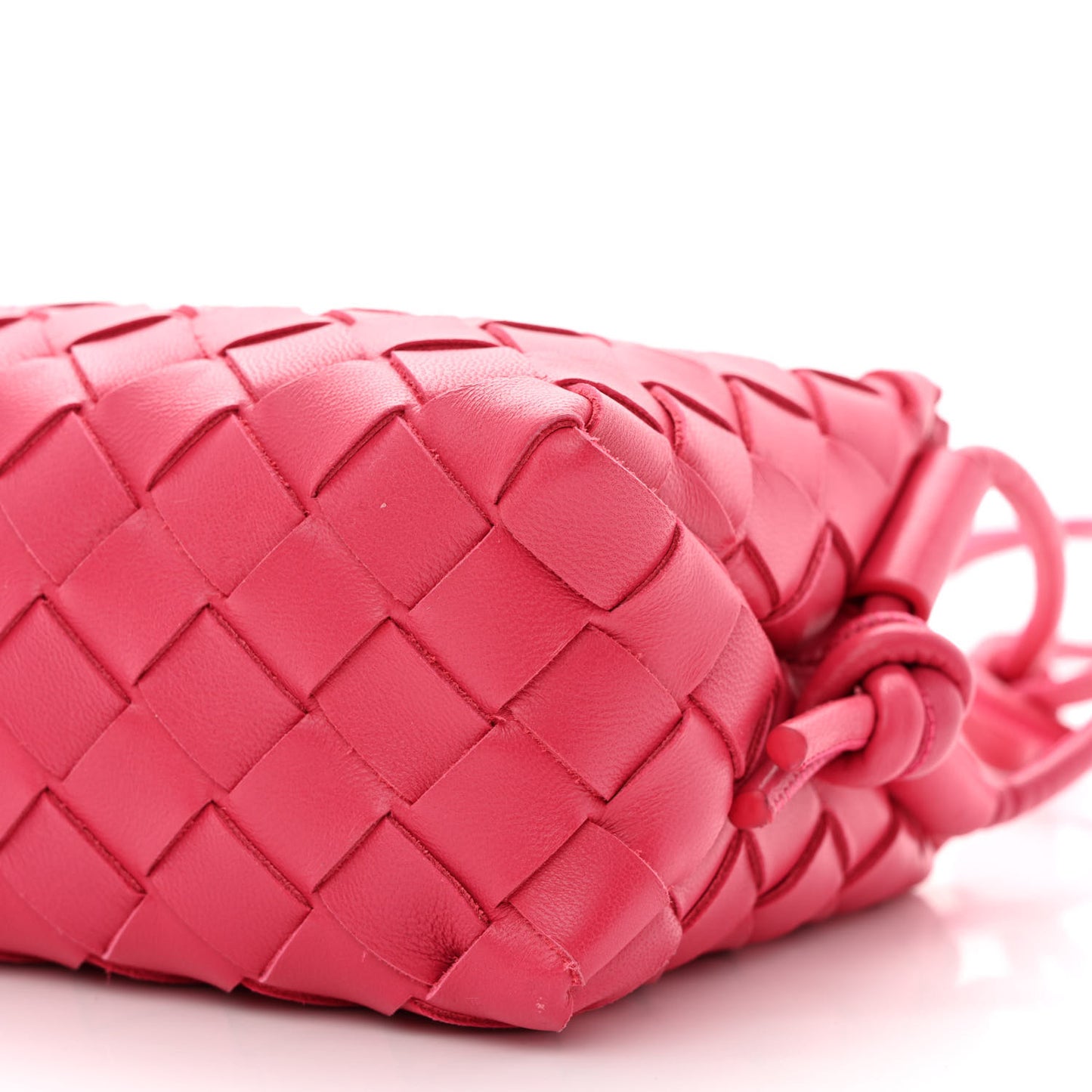 Nappa Intrecciato Mini Loop Camera Bag Cranberry