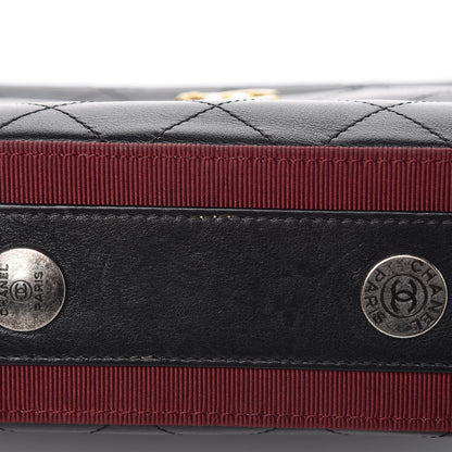 Chanel Calfskin Grosgrain Stitched Button Up Camera Case Black 12 of 13