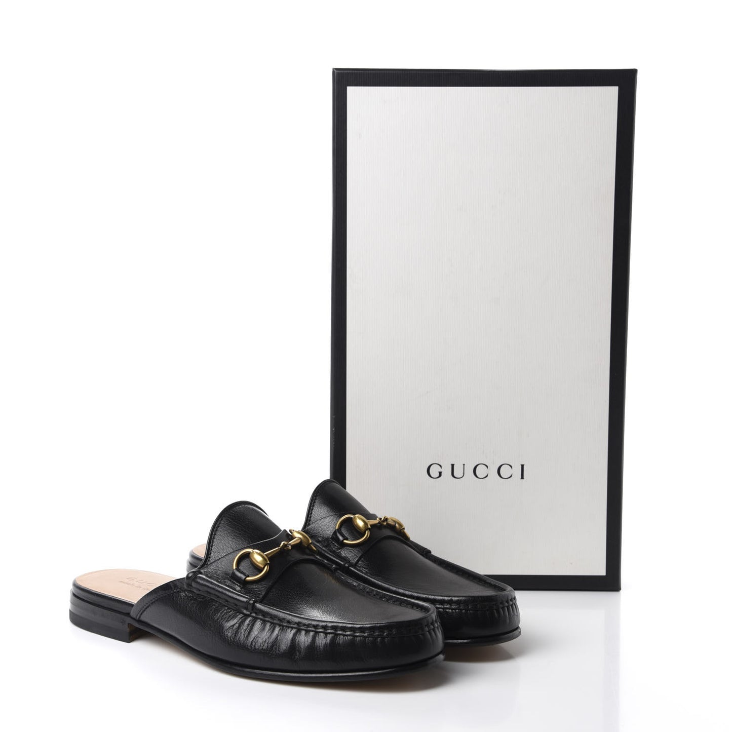 Goatskin Mens Horsebit Slippers 8.5 Black