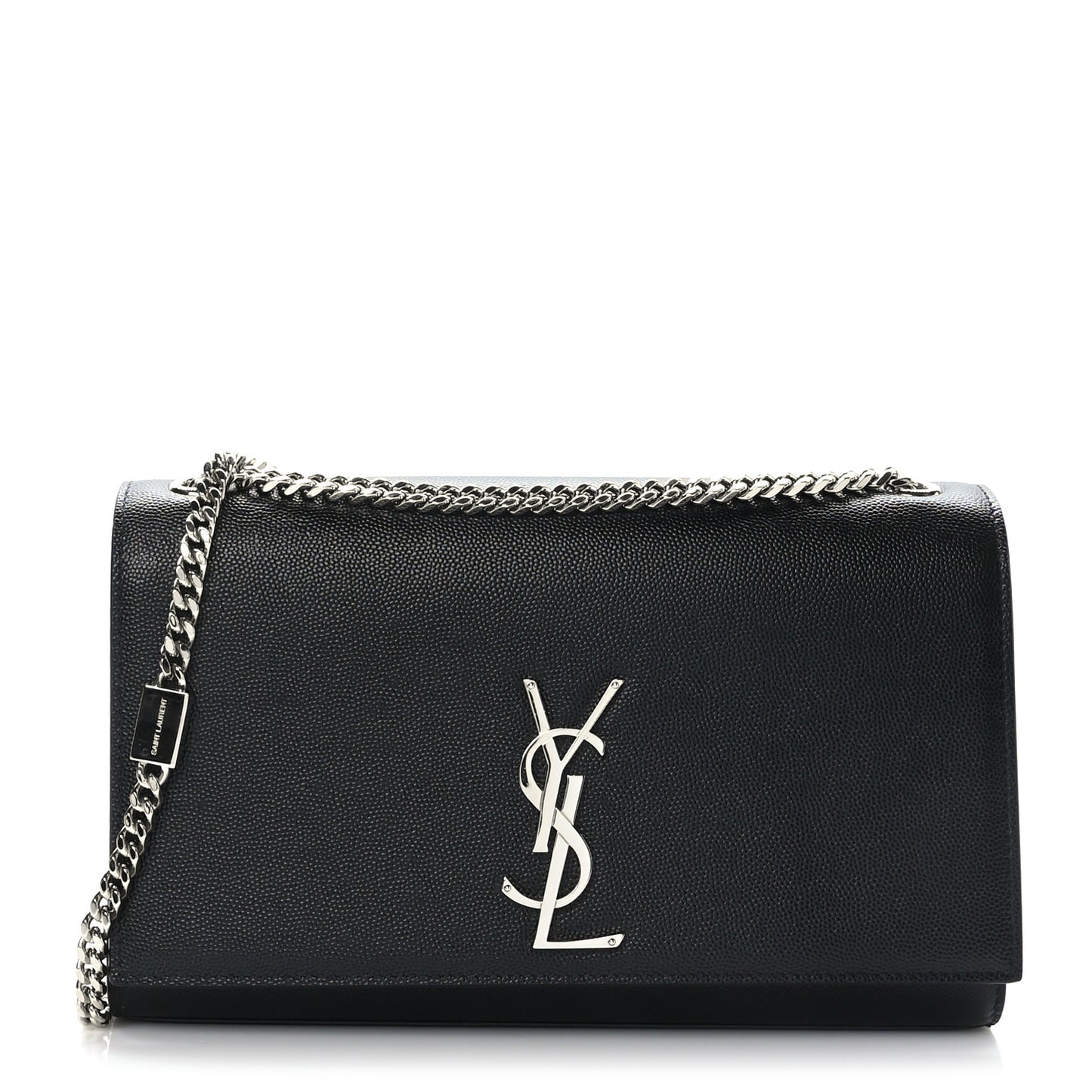 Grain De Poudre Medium Classic Monogram Kate Satchel Black