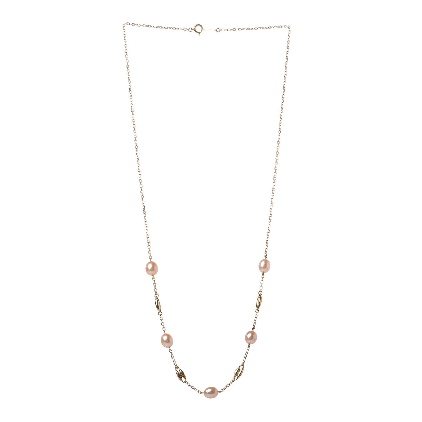 18K Yellow Gold Akoya Pearl 6-6.5mm Station Necklace